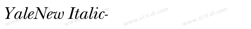 YaleNew Italic字体转换